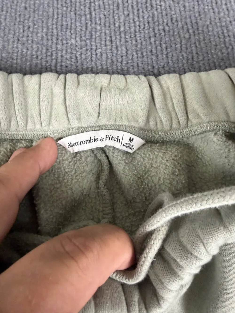 Abercrombie & Fitch Mens Cargo Joggers M Gray Elastic Waist Drawstring Pockets